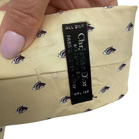 Set of 2 VTG Christian Dior 100 % Silk Men's Ties - Picture 5 of 10